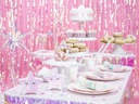 Partydeco Partyaccessoire Vorhang 90 x 250 cm, Opal