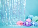 Partydeco Partyaccessoire Vorhang 90 x 250 cm, Opal