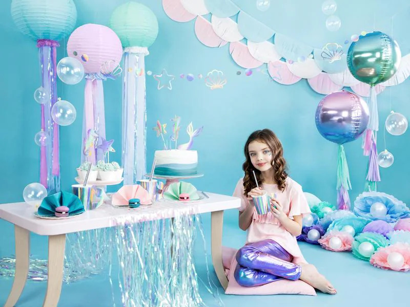 Partydeco Partyaccessoire Vorhang 90 x 250 cm, Opal