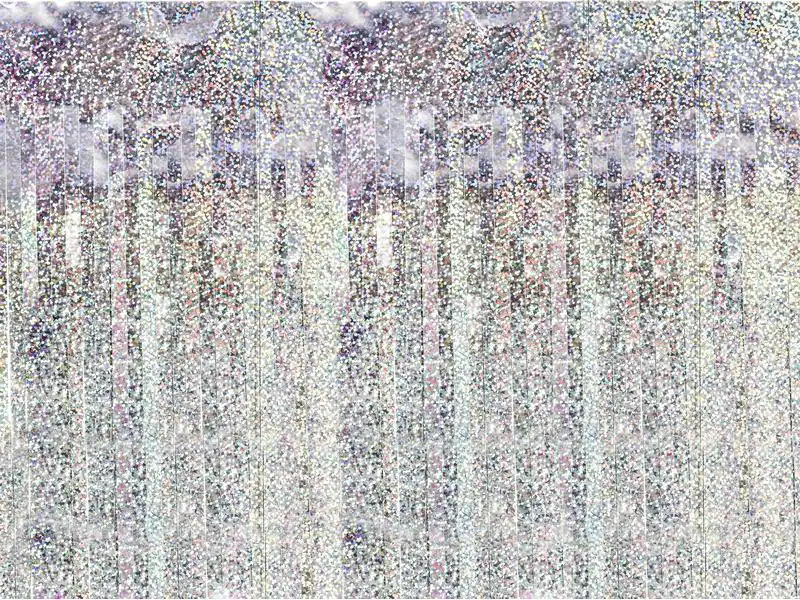 Partydeco Partyaccessoire Vorhang 90 x 250 cm, Rosa/Silber