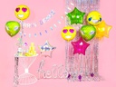 Partydeco Partyaccessoire Vorhang 90 x 250 cm, Rosa/Silber
