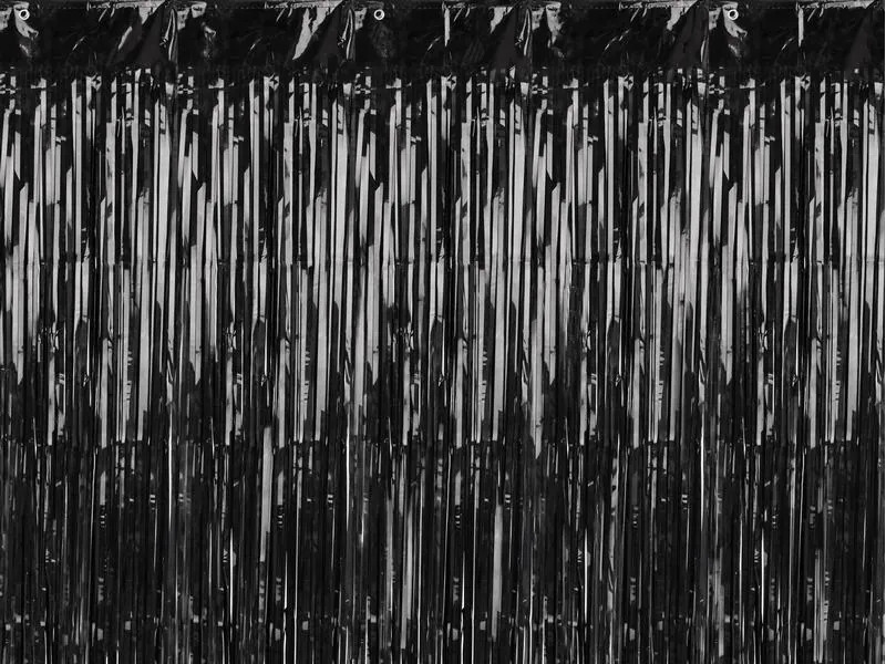 Partydeco Partyaccessoire Vorhang 90 x 250 cm, Schwarz