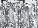Partydeco Partyaccessoire Vorhang 90 x 250 cm, Silber