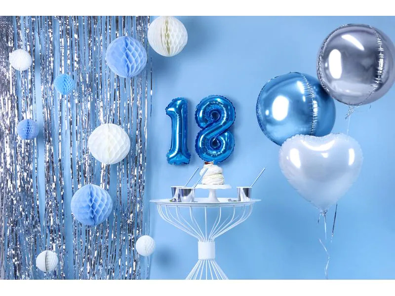 Partydeco Partyaccessoire Vorhang 90 x 250 cm, Silber