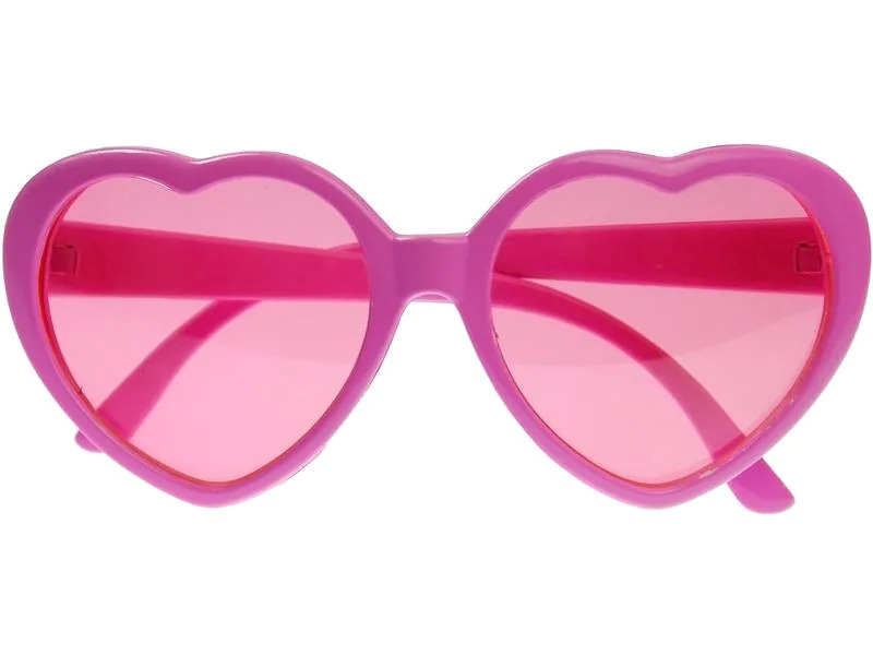 Partydeco Partybrille Herz 14 x 6 x 13 cm, Rosa