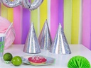 Partydeco Partyhüte holografisch Mehrfarbig, 16 x 10 cm, 20 Stück