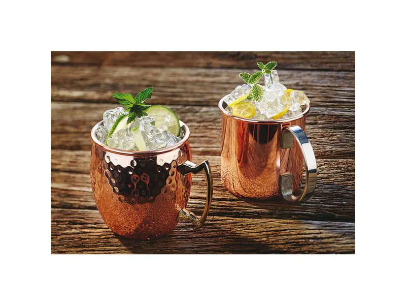Paderno Cocktailbecher Moscow Mule Glatt, 500 ml, 1 Stück, Kupfer