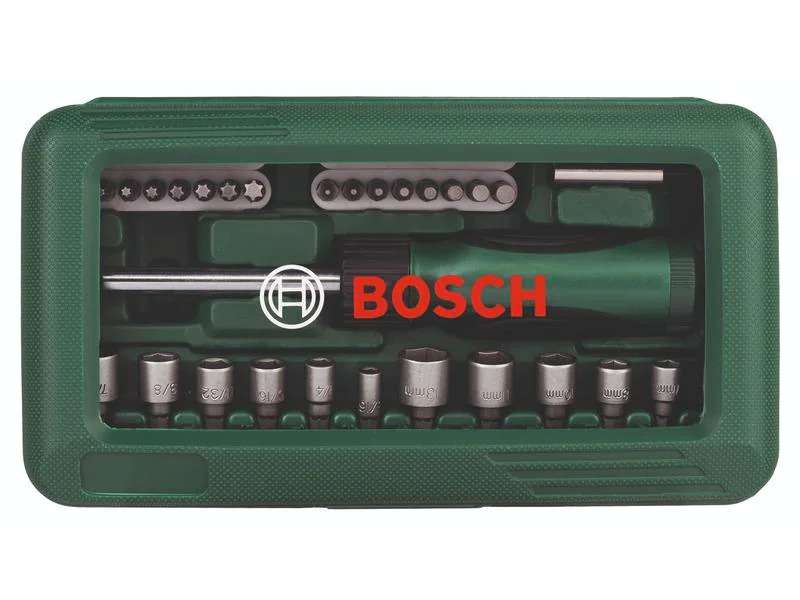 Bosch Bit-Set mit Schraubendreher, 46-teilig