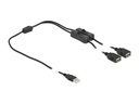 Delock USB-Stromkabel mit Schalter USB A - USB A 1 m