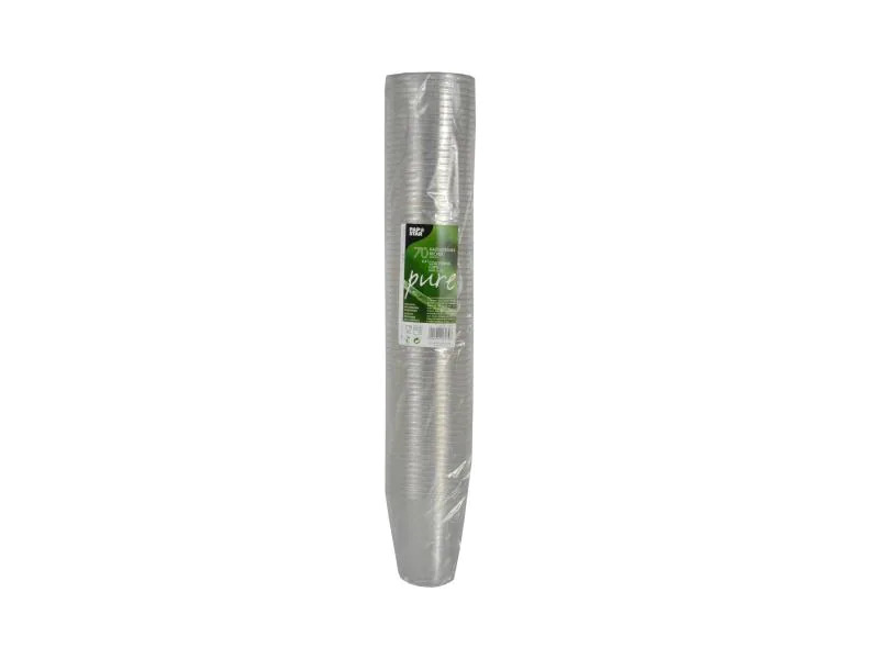 Papstar Becher Pure 300 ml 70 Stück, Transparent