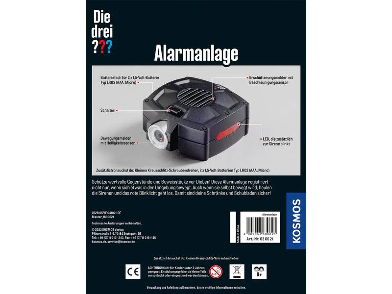 Kosmos Detektivausrüstung Die drei ??? Alarmanlage