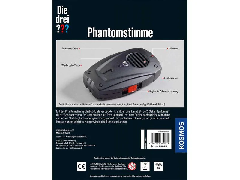 Kosmos Detektivausrüstung Die drei ??? Phantomstimme