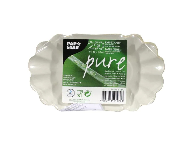 Papstar Fingerfood-Schalen Pure Oval, 250 Stück
