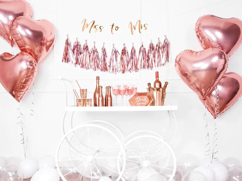 Partydeco Einwegteller Bride Squad 23 cm, 6 Stück, Rosegold