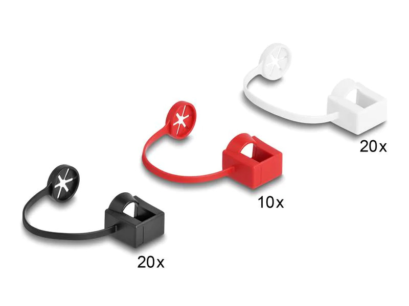 Delock Blindstecker/Staubschutz RJ45, mit Befestigungsclip 50 Stück