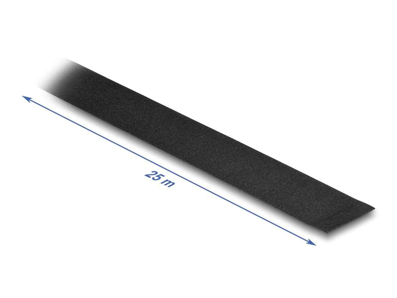 Delock Gewebeband reissfest 25 mm x 25 m, Schwarz