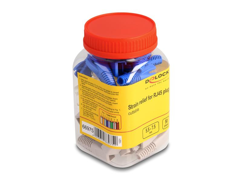 Delock Knickschutztülle für RJ45 Stecker 50 Stück