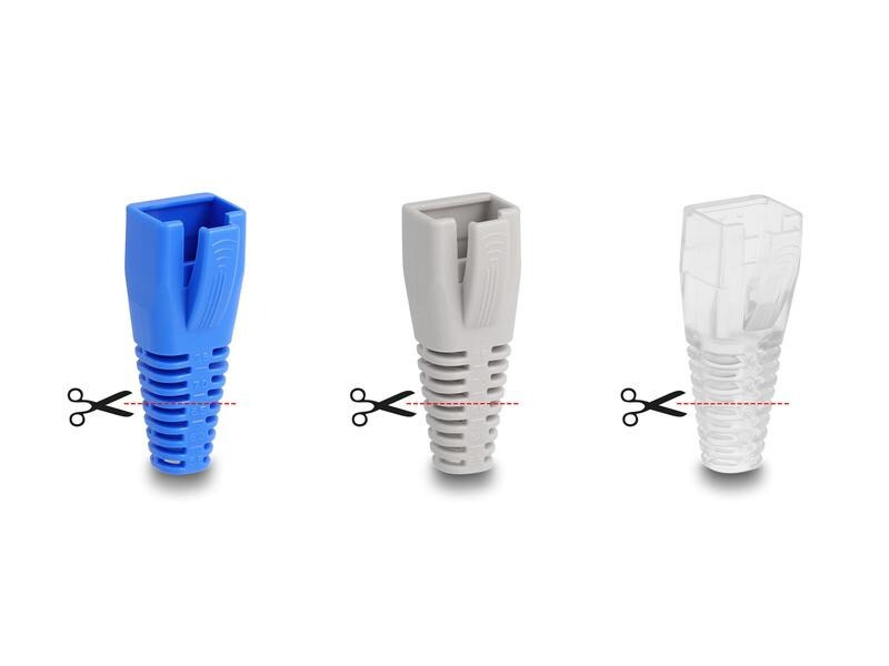 Delock Knickschutztülle für RJ45 Stecker 50 Stück