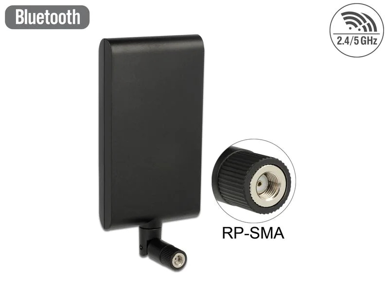 Delock WLAN-Antenne 802.11 ac/a/h/b/g/n RP-SMA 10 dBi Rundstrahl