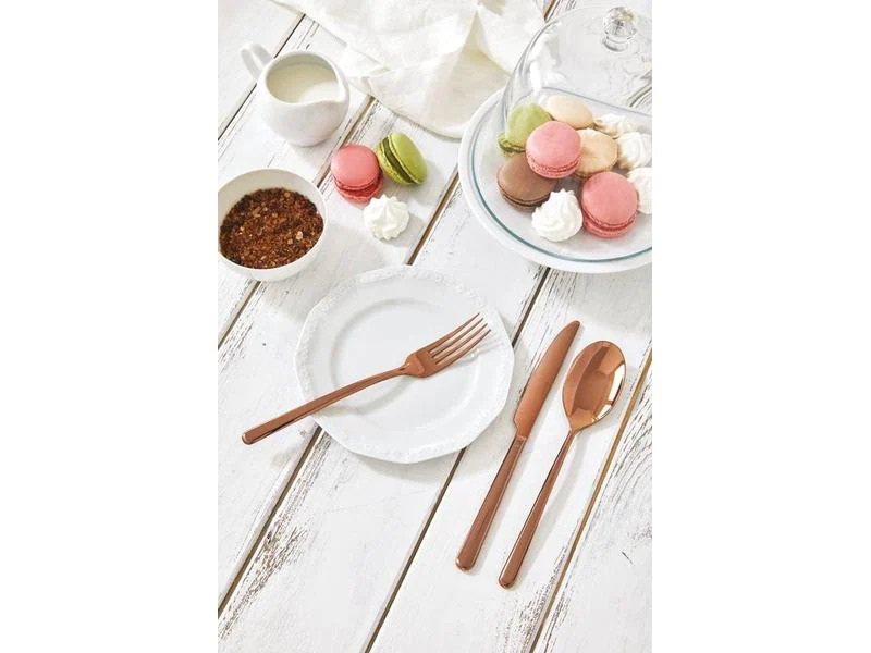 Sambonet Besteck-Set Linear 24-teilig, Kupfer