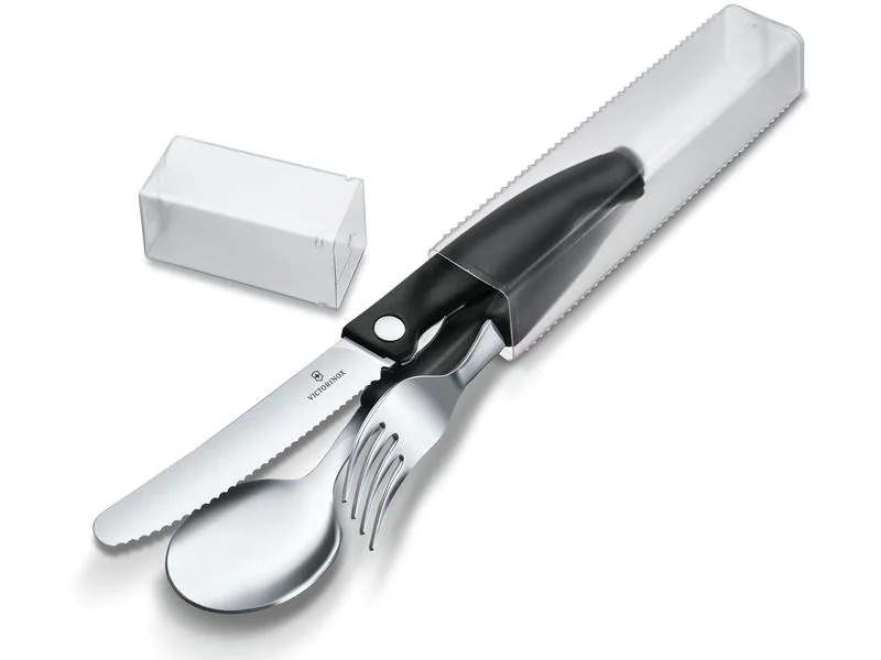 Victorinox Besteck-Set Swiss Classic 3-teilig, Schwarz/Silber