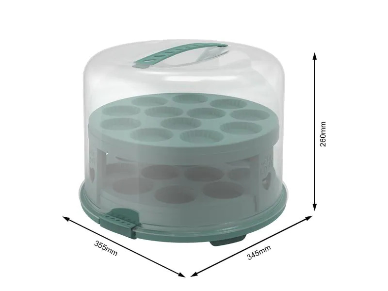 Rotho Tortenbutler Fresh XL Grün/Transparent