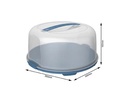 Rotho Tortenbutler Fresh hoch, Blau/Transparent