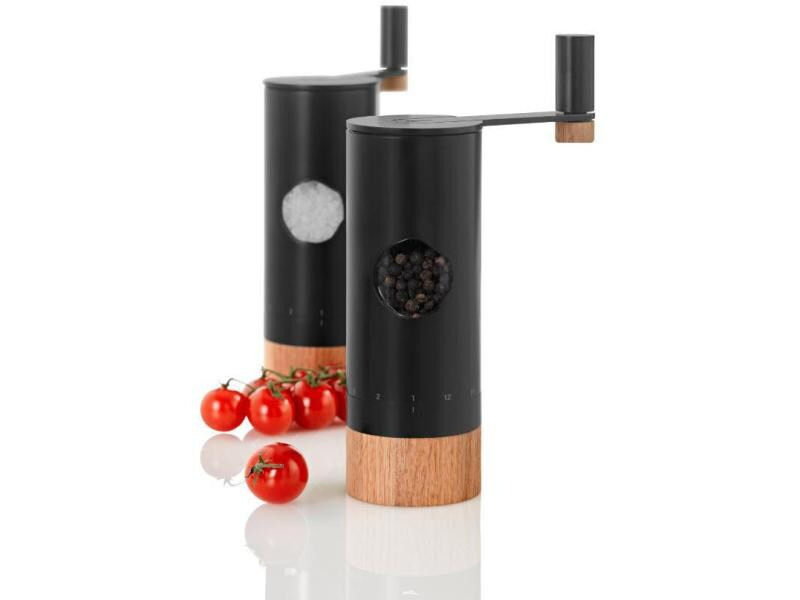 AdHoc Salz- oder Pfeffermühle POWERMILL 20 cm, Schwarz