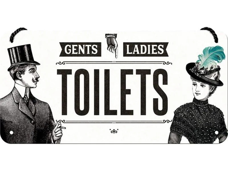 Nostalgic Art Schild Ladies &amp; Gentlemen 20 x 10 cm, Metall