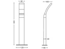 Philips Sockel-/Wegeleuchte Splay, 1100 lm, 2700 K, Anthrazit
