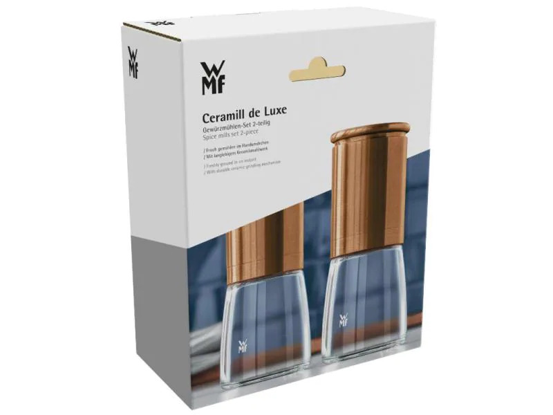 WMF Salz- und Pfeffermühle De Luxe 14 cm, Kupfer/Transparent
