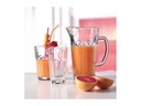 Leonardo Wasserkrug-Set Rock 1 l 7-Teilig, Transparent