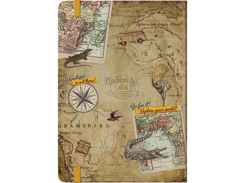Nostalgic Art Notizbuch Let's get lost A5, Dot, Mehrfarbig