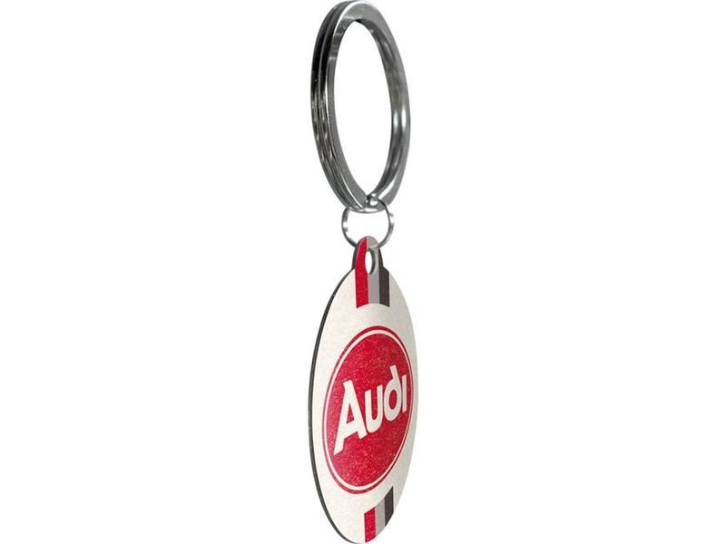 Nostalgic Art Schlüsselanhänger Audi Logo Ø 4 cm, 1 Stück, Mehrfarbig