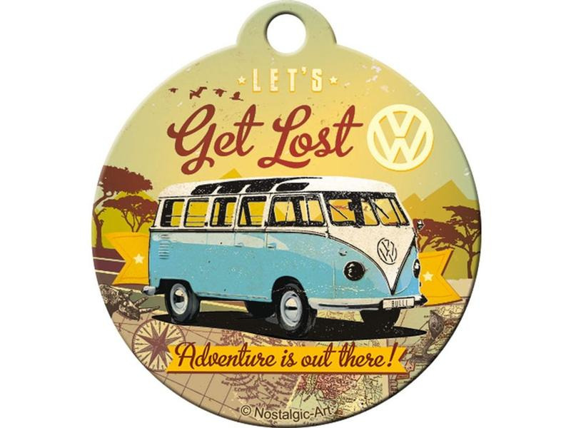 Nostalgic Art Schlüsselanhänger VW Bus Ø 4 cm, 1 Stück, Mehrfarbig