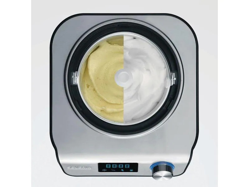 Severin Glacemaschine EZ 7407 1.2 l, Schwarz/Silber