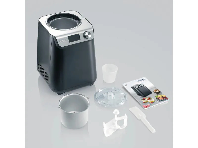 Severin Glacemaschine EZ 7407 1.2 l, Schwarz/Silber