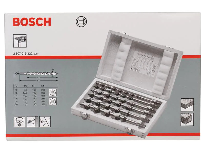 Bosch Professional Holzschlangenbohrer-Set 45 cm, 6-teilig