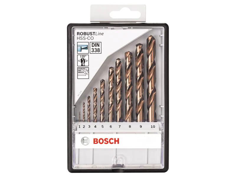Bosch Professional Metallbohrer-Set HSS-Co, 10-teilig