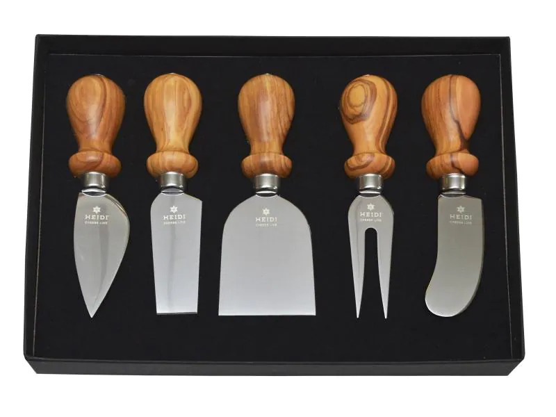 Heidi Cheese Line Käsemesser Set 5-teilig, Silber
