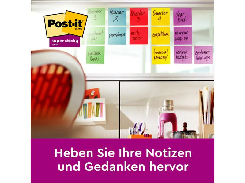 Post-it Notizzettel Super Sticky Soulful Collection, 76 mm x 76 mm