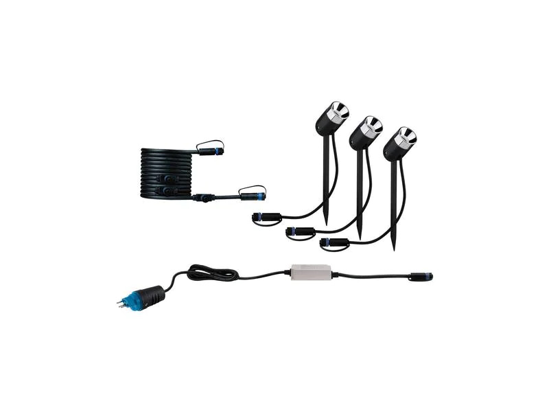 Paulmann Gartenspot Plug &amp; Shine Pike 45° 3000 K, Basisset
