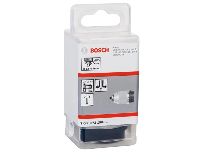 Bosch Professional Schnellspannbohrfutter Mattverchromt, 1.5 13 mm, 1/2 - 20