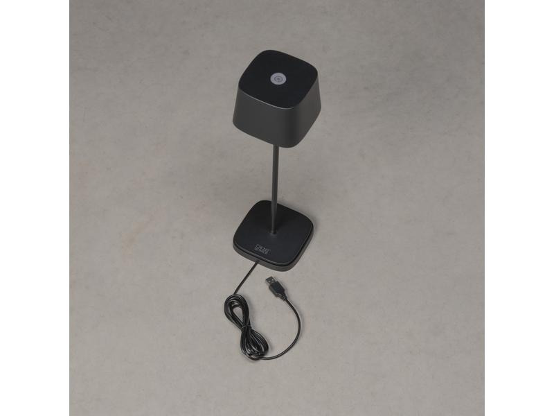 Konstsmide Tischleuchte Capri USB, Schwarz