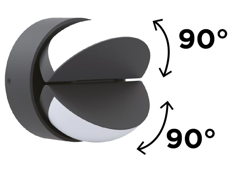 LUTEC Wandleuchte EKLIPS 3000 K, Anthrazit