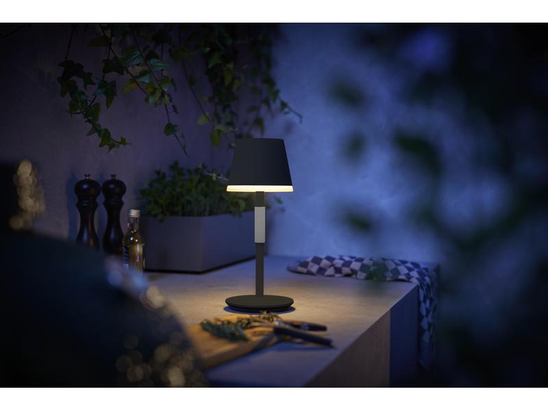 Philips Hue Tischleuchte White &amp; Color Ambiance Go, Schwarz
