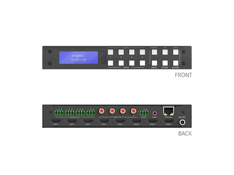 PureTools Matrix Switcher PT-MA-HD44M HDMI