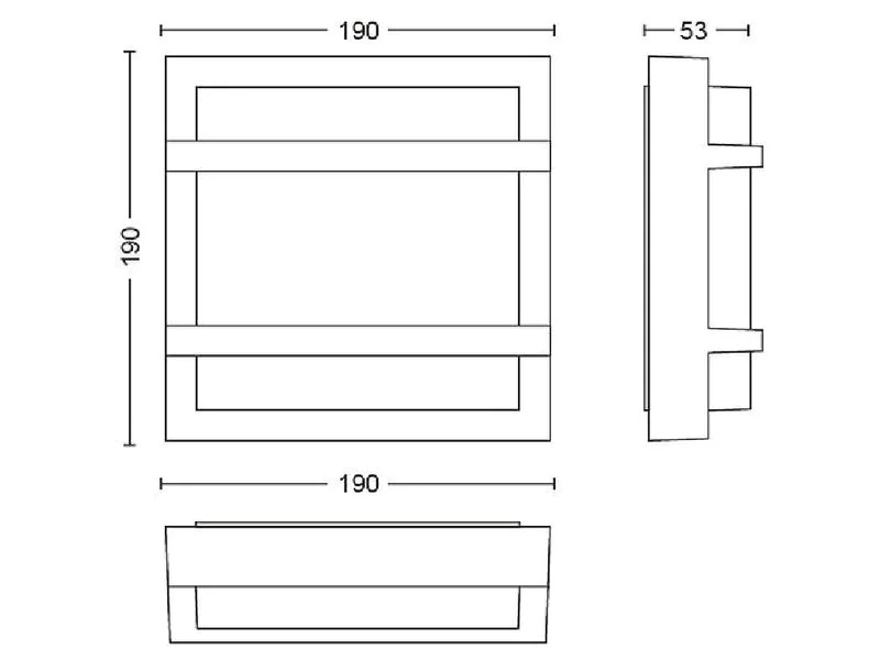 Philips Wandleuchte Petronia, 1200 lm, 2700 K, Anthrazit
