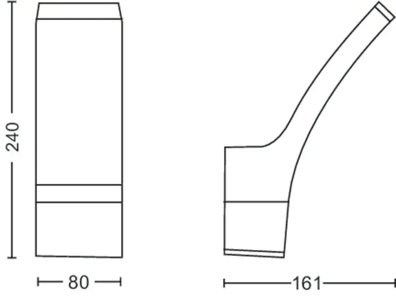 Philips Wandleuchte Splay, 1100 lm, 2700 K, Anthrazit