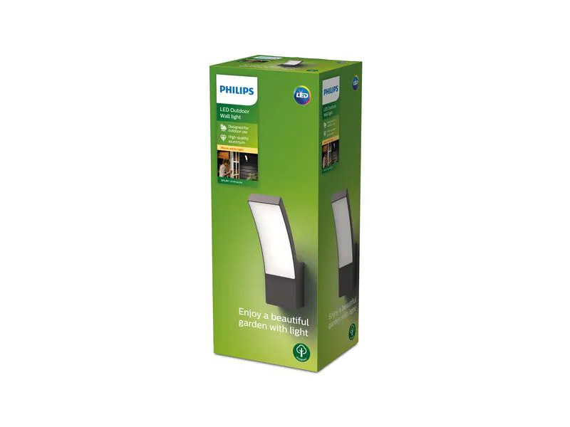 Philips Wandleuchte Splay, 1100 lm, 2700 K, Anthrazit